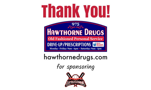 Thank You Hawthorne Drugs!
